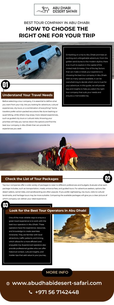 Best Tour Company in Abu Dhabi for Unforgettable Tours