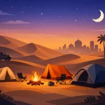 Desert Camping in Abu Dhabi After Sunset