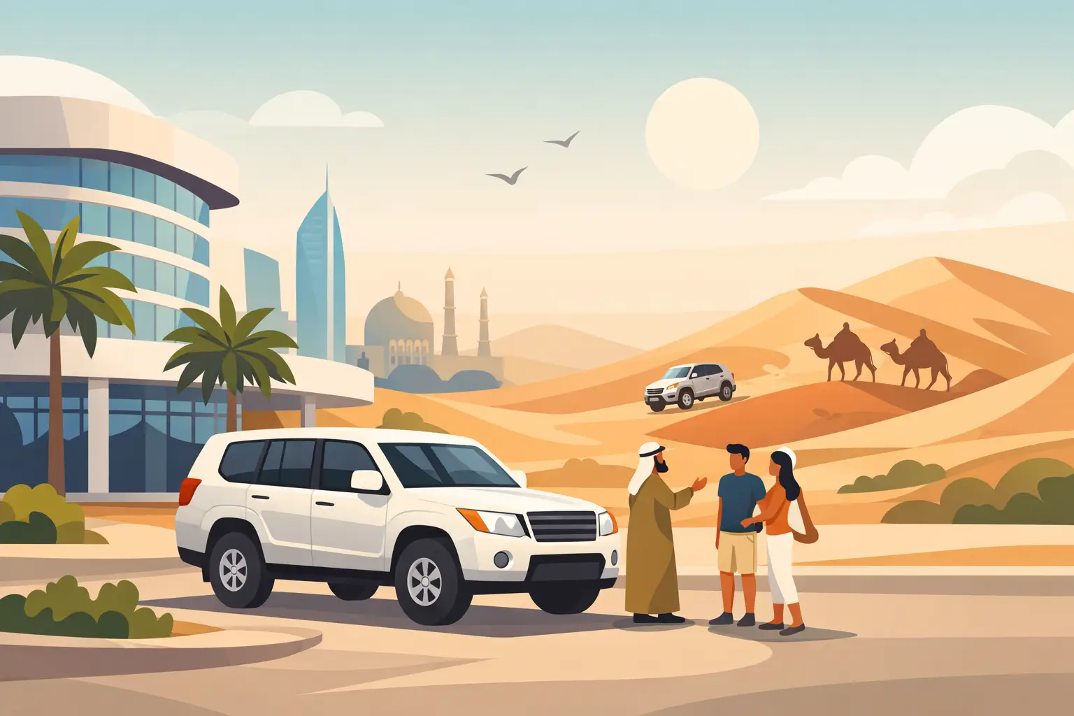 Desert Safari Pickup From Abu Dhabi Hotels