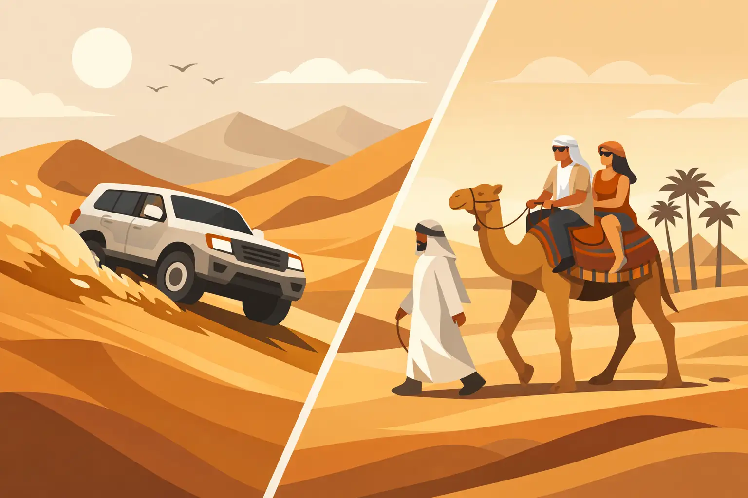 Dune Bashing Versus Camel Rides for Your Safari