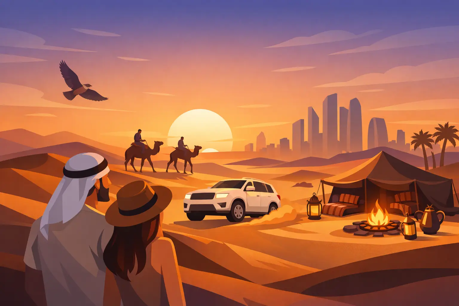 Evening Desert Safari Abu Dhabi Adventures