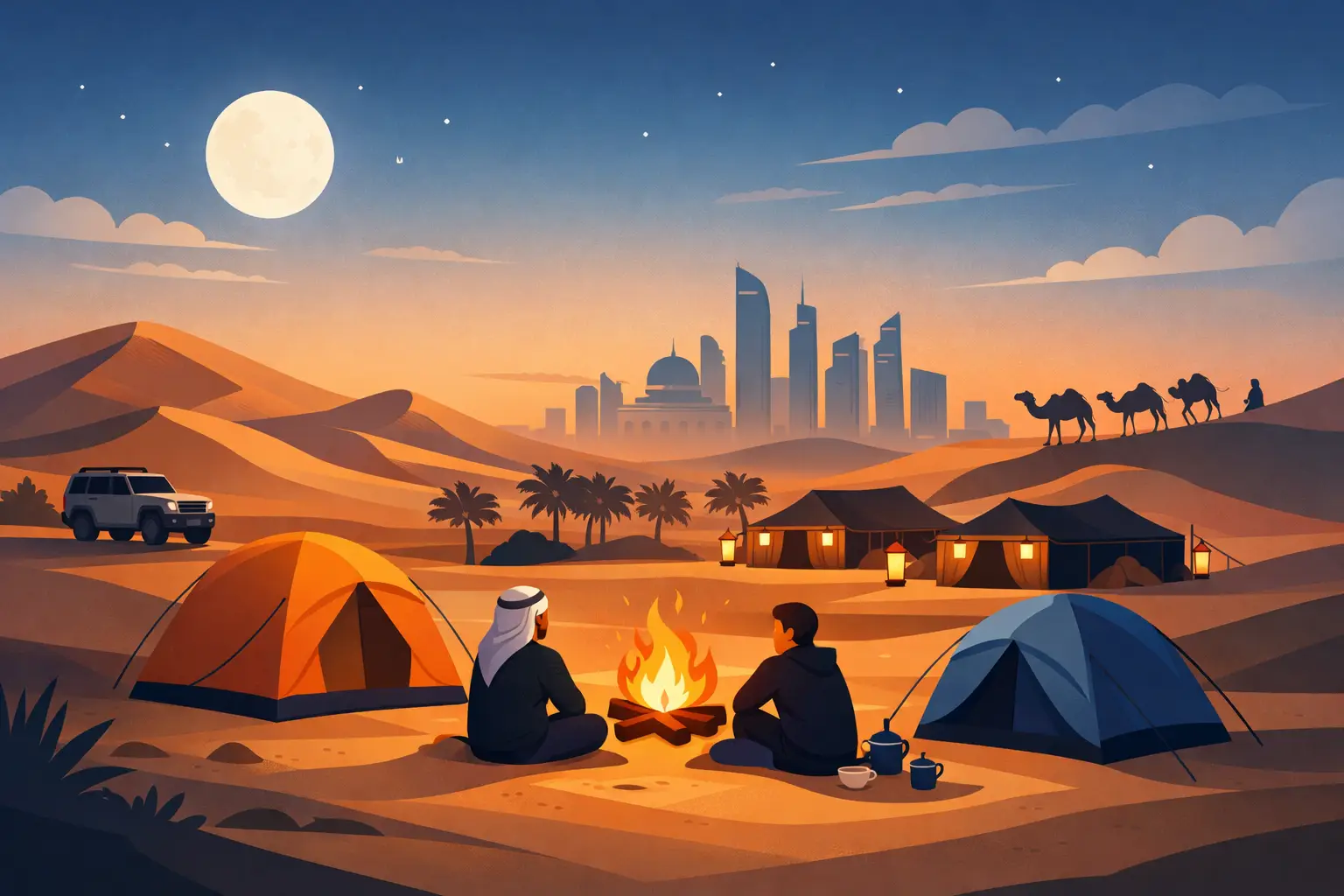 Overnight Desert Camping Abu Dhabi Made Memorable