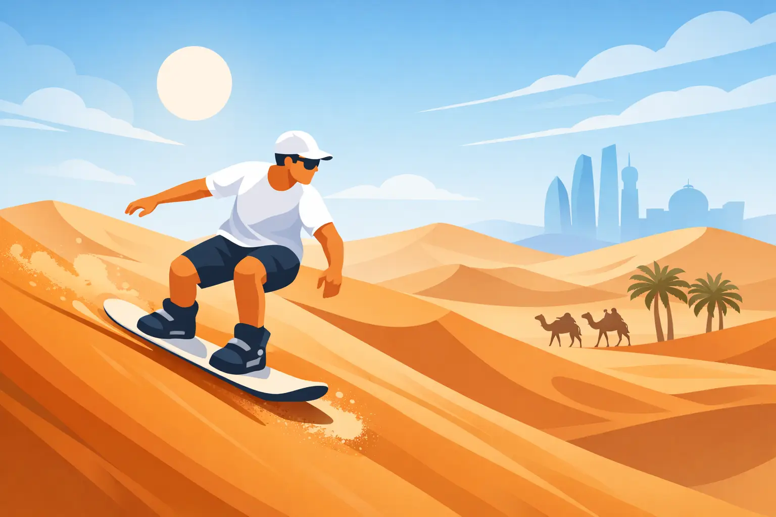 Sandboarding in Abu Dhabi Desert Made Easy