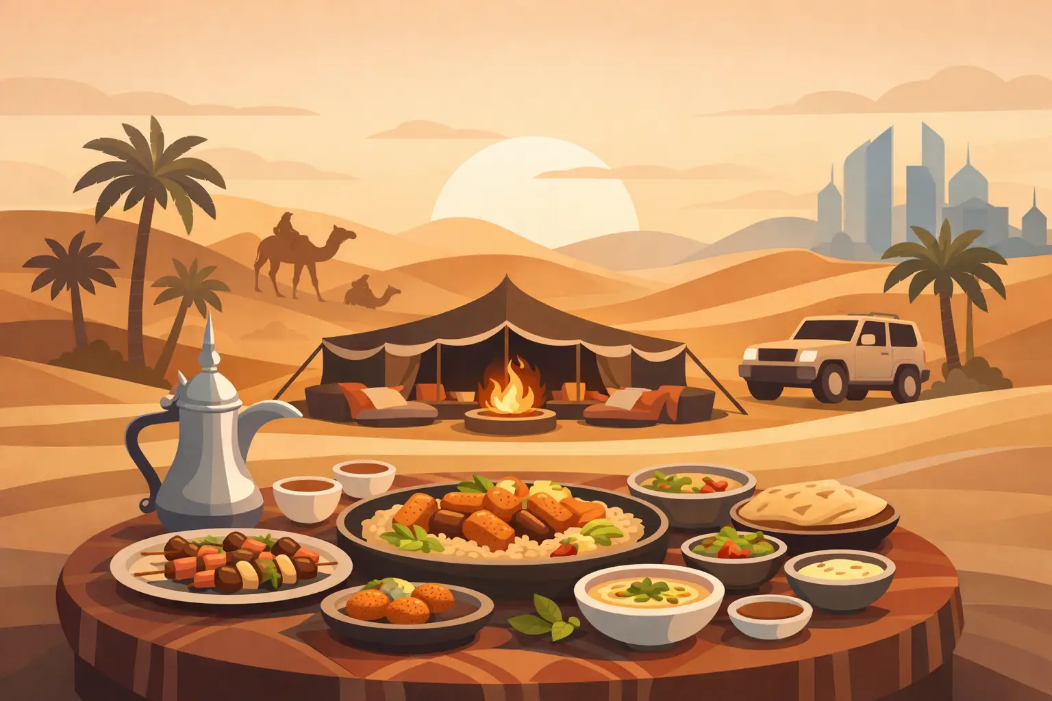 Tour Meal Inclusions for Abu Dhabi Desert Safaris