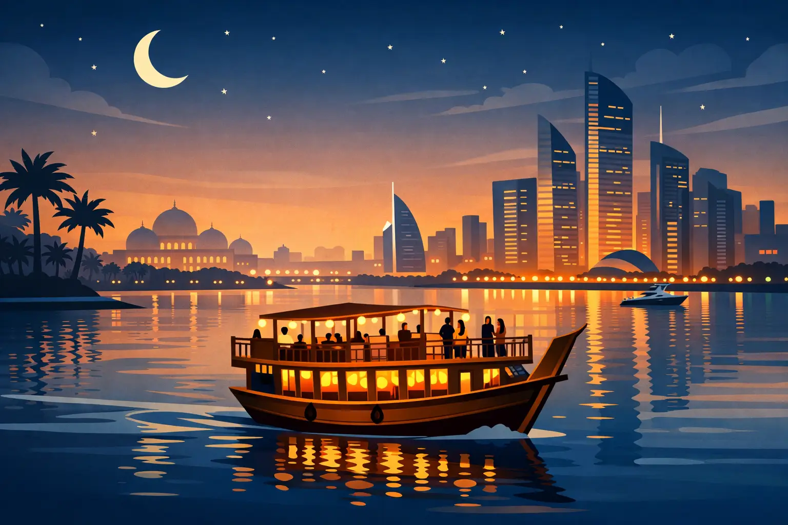 What to Expect on an Abu Dhabi Dhow Dinner Cruise